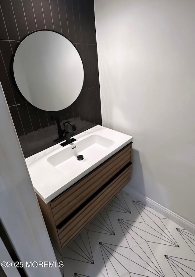 1800 Rte 35 Unit 2, Ortley Beach, NJ 08751 - bathroom with vanity and baseboards