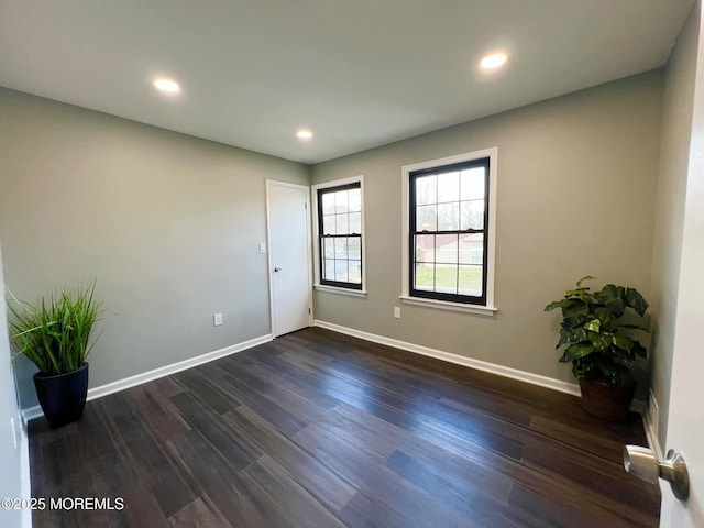 35 Wycoff Way E Unit 35, East Brunswick, NJ 08816 - spare room featuring dark wood finished floors, recessed lighting, and baseboards