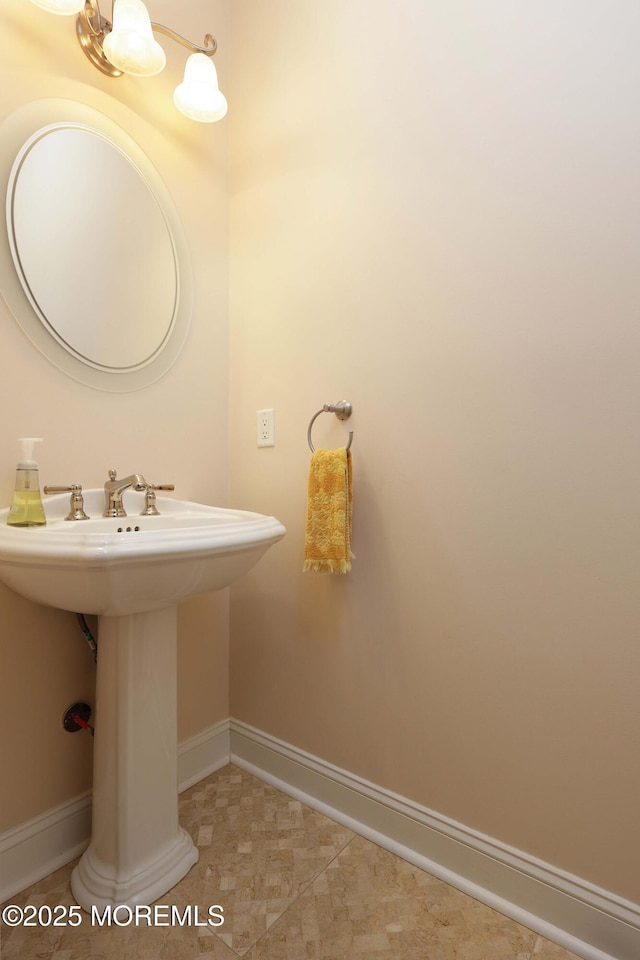 118 Timber Hill Dr, Monroe, NJ 08831 - bathroom featuring baseboards and a sink