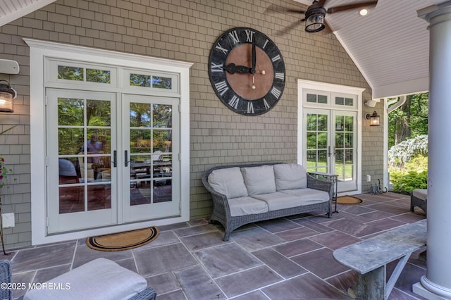 1 Beechwood Ter, Matawan, NJ 07747 - view of patio / terrace with french doors