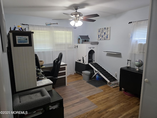 19 Fordham Rd, Jackson, NJ 08527 - home office featuring wood finished floors and a ceiling fan