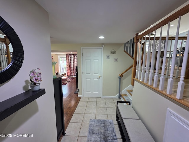 19 Fordham Rd, Jackson, NJ 08527 - foyer featuring recessed lighting, light tile patterned floors, stairs, and baseboards