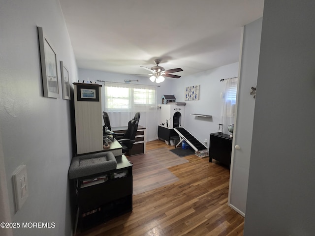 19 Fordham Rd, Jackson, NJ 08527 - office with a ceiling fan and wood finished floors
