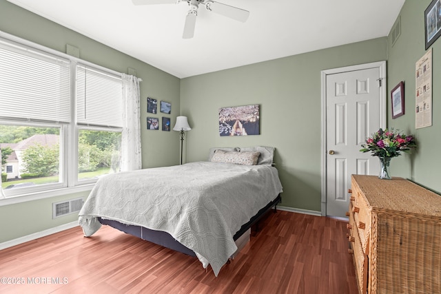 3404 Sandpiper Way, Allenwood, NJ 08720 - bedroom with baseboards, wood finished floors, and ceiling fan