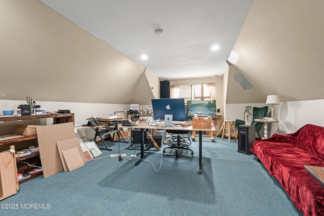 3404 Sandpiper Way, Allenwood, NJ 08720 - office space featuring carpet floors, vaulted ceiling, and recessed lighting