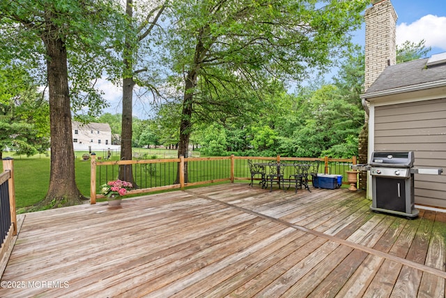 3404 Sandpiper Way, Allenwood, NJ 08720 - wooden terrace featuring grilling area and a lawn