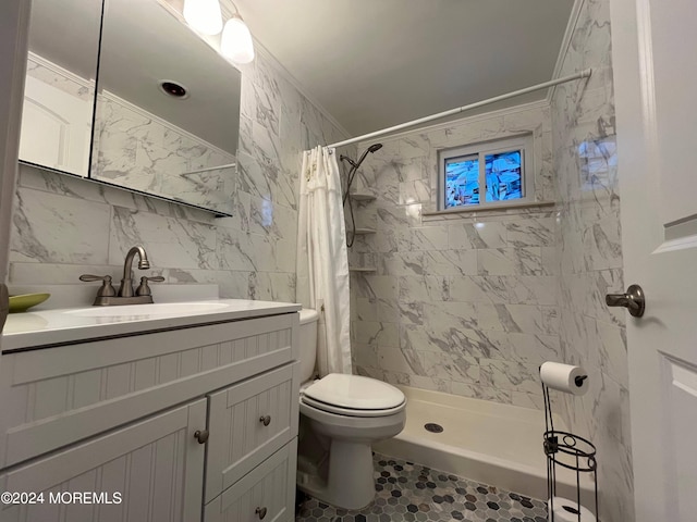 12 Mallard St Unit A, Manchester, NJ 08759 - full bath featuring toilet, vanity, tiled shower, and tile patterned floors