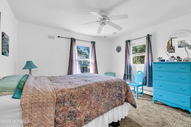 2419 Mallow St, Point Pleasant, NJ 08742 - carpeted bedroom with multiple windows and a ceiling fan