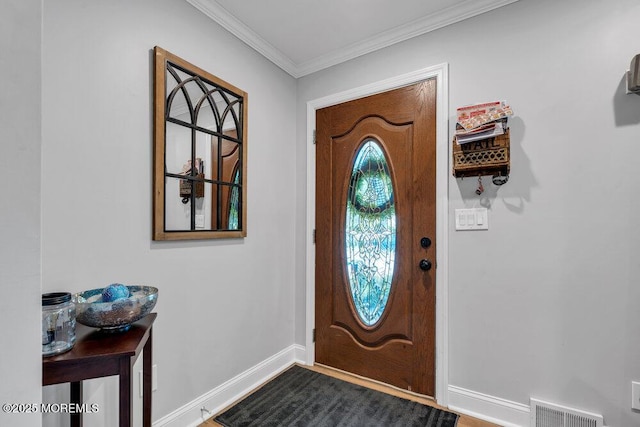27 Barkalow Ave, Freehold, NJ 07728 - entryway with baseboards and crown molding