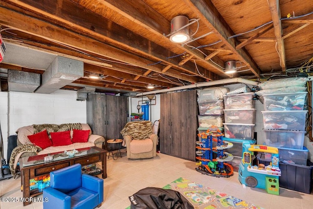 27 Barkalow Ave, Freehold, NJ 07728 - unfinished basement featuring tile patterned floors