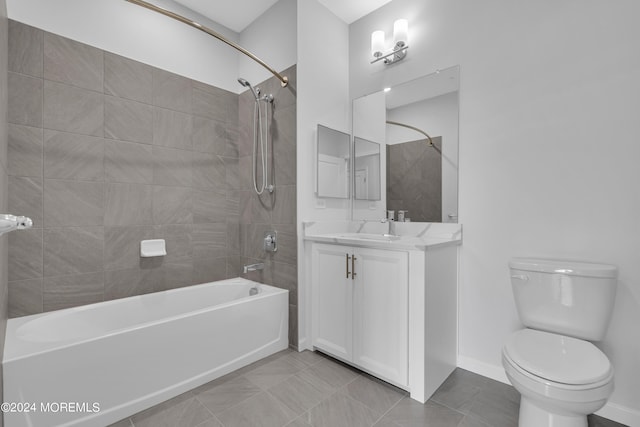 750 Lighthouse Dr Unit 1112, Barnegat, NJ 08005 - bathroom featuring shower / bathtub combination, vanity, toilet, baseboards, and tile patterned floors