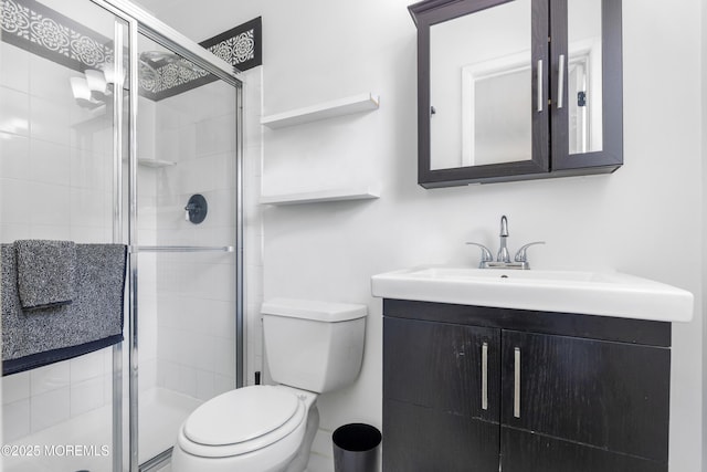 90 Old Bridge Dr, Howell, NJ 07731 - full bathroom featuring vanity, toilet, and a stall shower