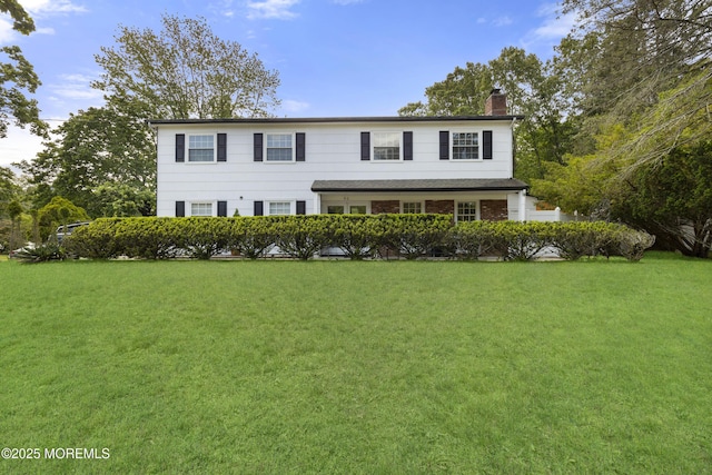 90 Old Bridge Dr, Howell, NJ 07731 - view of front of property featuring a chimney and a front yard