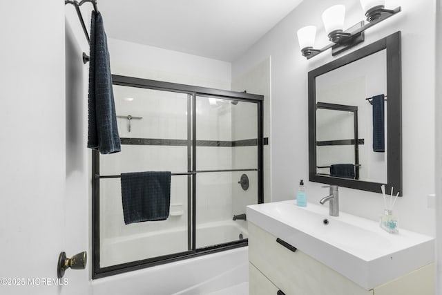 90 Old Bridge Dr, Howell, NJ 07731 - bathroom with vanity and combined bath / shower with glass door