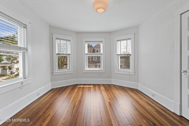 42 Chestnut St, Red Bank, NJ 07701 - empty room featuring healthy amount of natural light, hardwood / wood-style flooring, and baseboards