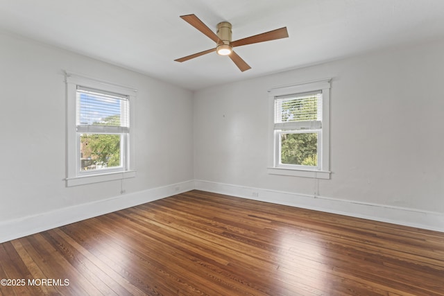 42 Chestnut St, Red Bank, NJ 07701 - empty room with hardwood / wood-style floors, baseboards, and ceiling fan
