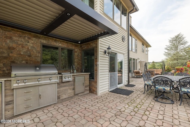 806 Turquoise Trl, Morganville, NJ 07751 - view of patio / terrace with outdoor dining space and exterior kitchen