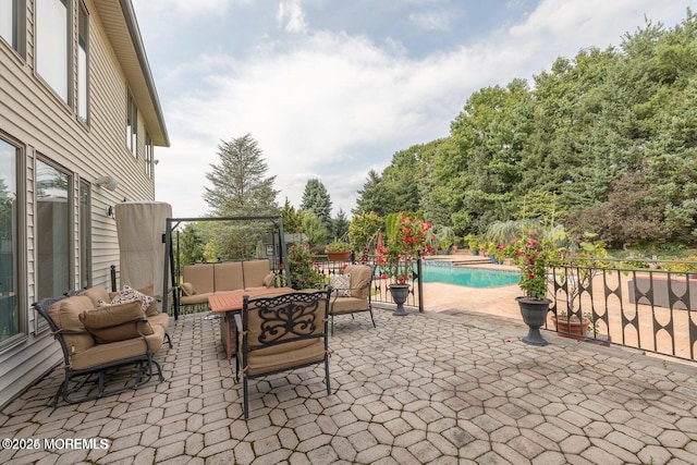 806 Turquoise Trl, Morganville, NJ 07751 - view of patio featuring an outdoor hangout area