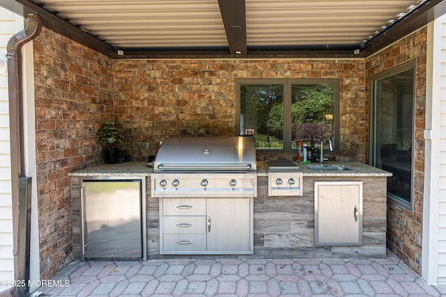 806 Turquoise Trl, Morganville, NJ 07751 - view of patio / terrace with an outdoor kitchen and french doors