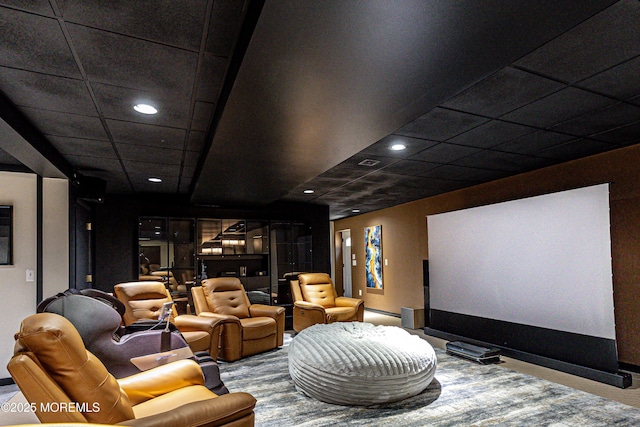 806 Turquoise Trl, Morganville, NJ 07751 - home theater featuring carpet and recessed lighting