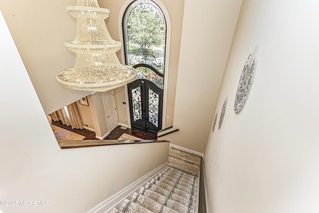 806 Turquoise Trl, Morganville, NJ 07751 - foyer featuring stairway and baseboards
