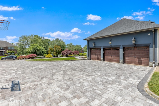 806 Turquoise Trl, Morganville, NJ 07751 - garage with decorative driveway