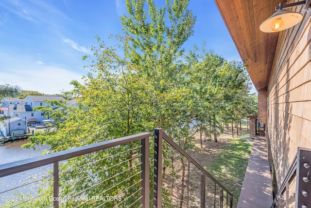 49 N Cherokee Ln, Brick, NJ 08724 - balcony featuring a water view