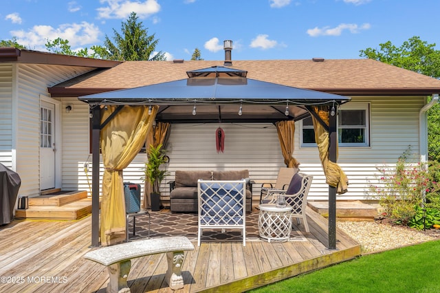 512 Highland Ter, Brick, NJ 08723 - wooden deck featuring a gazebo and a grill
