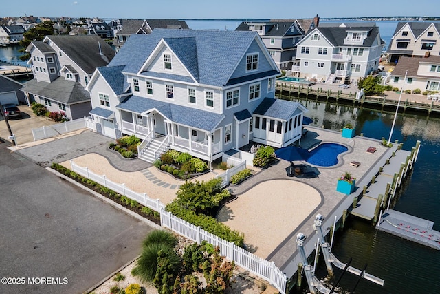 333 Barkentine Ln, Mantoloking, NJ 08738 - aerial view of residential area featuring a nearby body of water