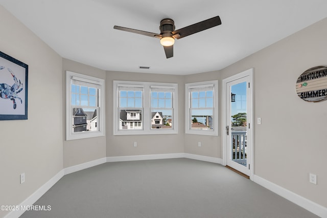 333 Barkentine Ln, Mantoloking, NJ 08738 - carpeted empty room with ceiling fan and baseboards