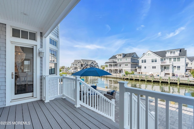333 Barkentine Ln, Mantoloking, NJ 08738 - deck with a water view and a residential view