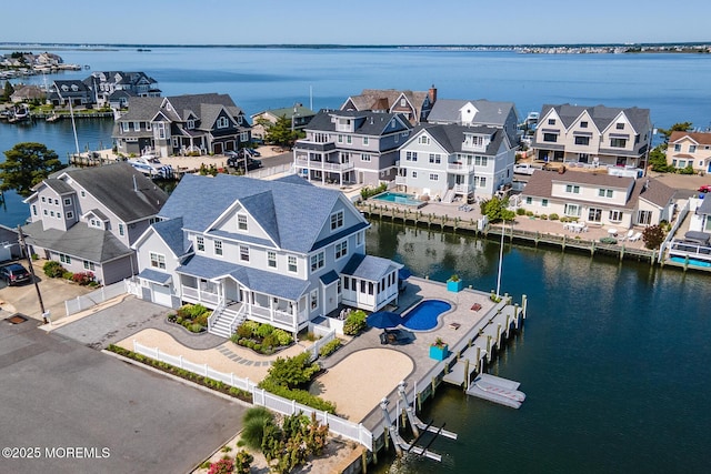 333 Barkentine Ln, Mantoloking, NJ 08738 - aerial view of residential area featuring a nearby body of water