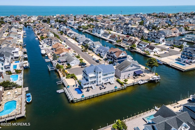 333 Barkentine Ln, Mantoloking, NJ 08738 - aerial perspective of suburban area with a large body of water