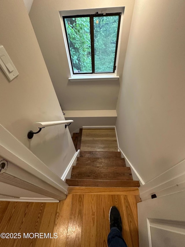 1508 Alpine Trl Unit 1508, Neptune Township, NJ 07753 - staircase with baseboards and wood finished floors