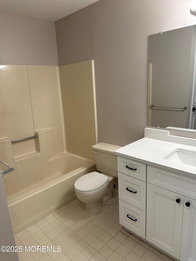 1508 Alpine Trl Unit 1508, Neptune Township, NJ 07753 - bathroom with vanity, toilet, tile patterned flooring, and tub / shower combination