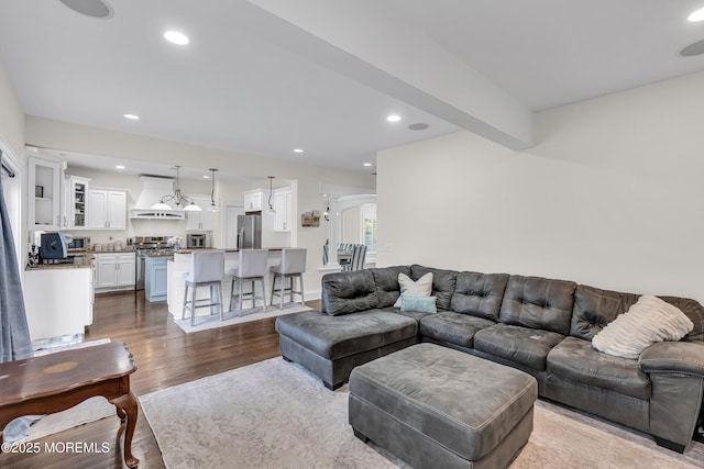 2117 Seagull Ter, Point Pleasant, NJ 08742 - living area with wood finished floors and recessed lighting
