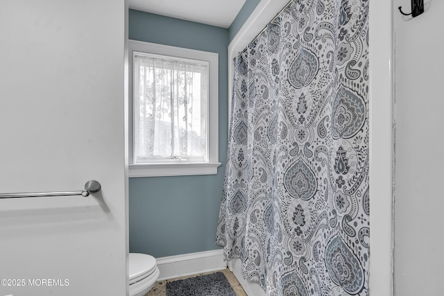 2117 Seagull Ter, Point Pleasant, NJ 08742 - bathroom with toilet and a shower with shower curtain
