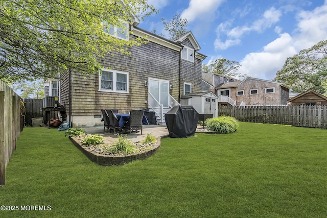 2117 Seagull Ter, Point Pleasant, NJ 08742 - back of property with entry steps and a patio area