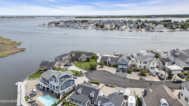 2117 Seagull Ter, Point Pleasant, NJ 08742 - aerial perspective of suburban area with a large body of water and a pool