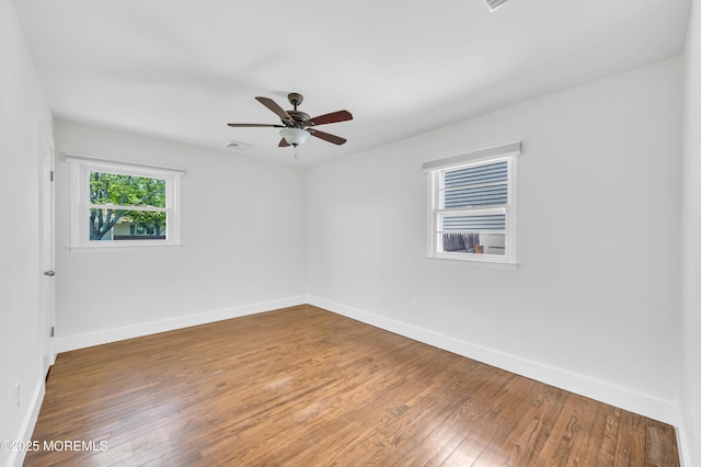 3132 Cohocton Ave, Point Pleasant, NJ 08742 - spare room with hardwood / wood-style floors, baseboards, and a ceiling fan