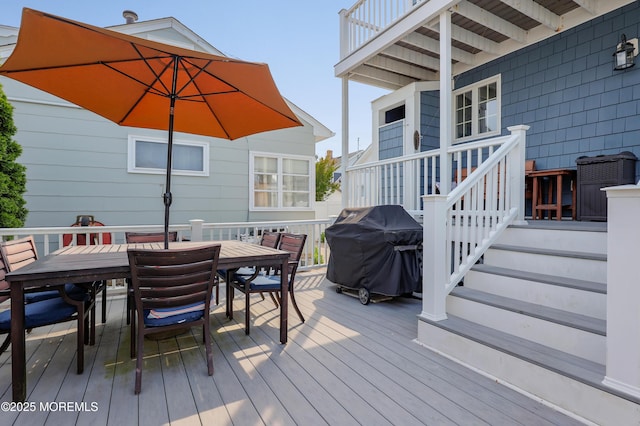 3 Watson Pl, Manasquan, NJ 08736 - wooden terrace featuring outdoor dining space and grilling area
