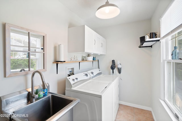 15 Tanglewood Dr, Barnegat, NJ 08005 - laundry area with cabinet space, washing machine and dryer, and light tile patterned floors
