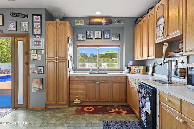 28 Hannah Lee Rd, Barnegat, NJ 08005 - kitchen featuring a sink, healthy amount of natural light, light countertops, baseboards, and recessed lighting