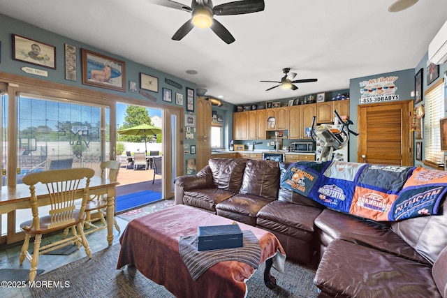 28 Hannah Lee Rd, Barnegat, NJ 08005 - living room with ceiling fan and healthy amount of natural light