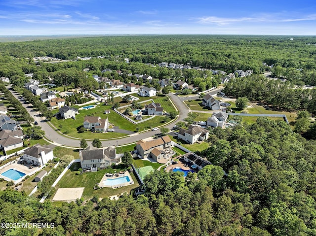 28 Hannah Lee Rd, Barnegat, NJ 08005 - aerial view of property's location featuring a forest, a pool area, and nearby suburban area