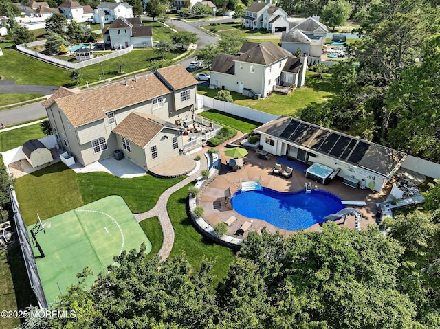 28 Hannah Lee Rd, Barnegat, NJ 08005 - aerial perspective of suburban area featuring a pool