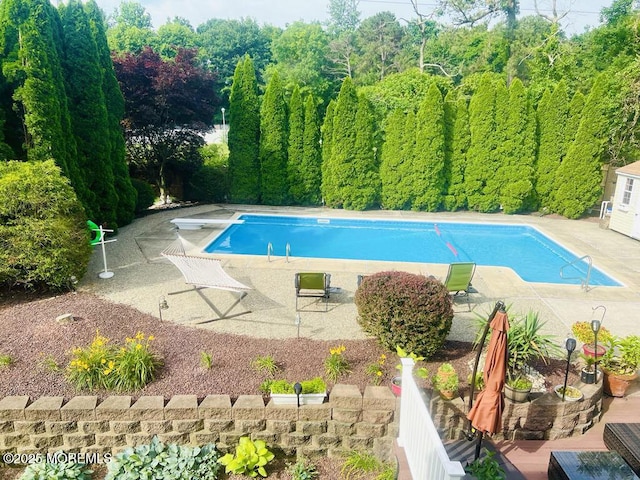 34 Mount Run, Tinton Falls, NJ 07753 - outdoor pool featuring a patio and a diving board