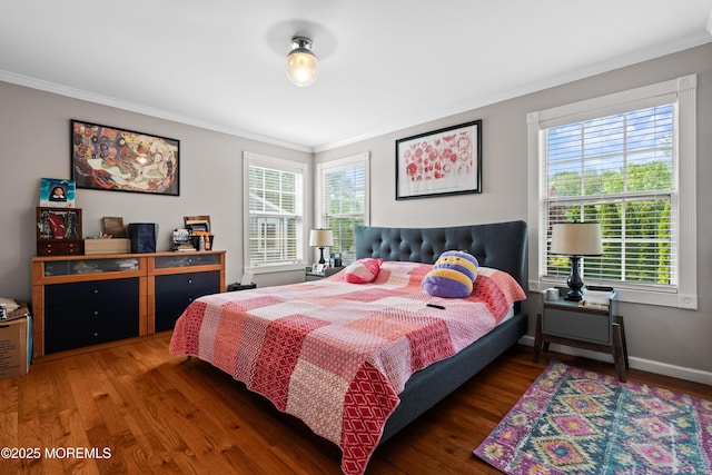 34 Mount Run, Tinton Falls, NJ 07753 - bedroom with ornamental molding, wood finished floors, and baseboards