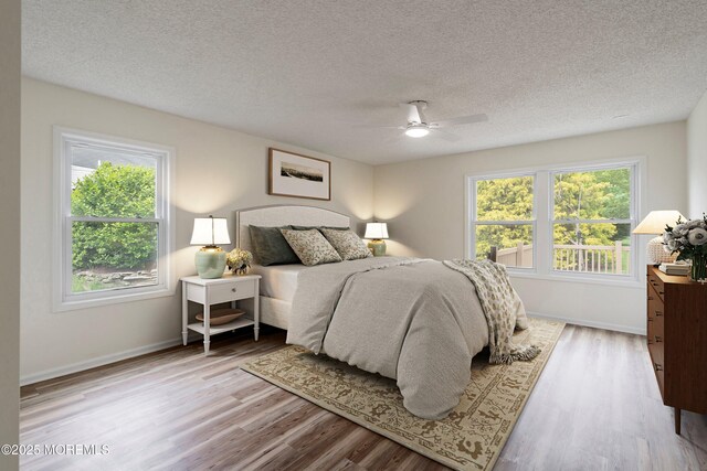 21 Turnbridge, Manchester, NJ 08759 - bedroom featuring multiple windows, baseboards, wood finished floors, and a textured ceiling