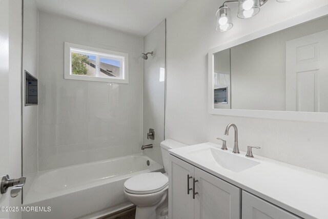 21 Turnbridge, Manchester, NJ 08759 - bathroom featuring toilet, vanity, and bathing tub / shower combination